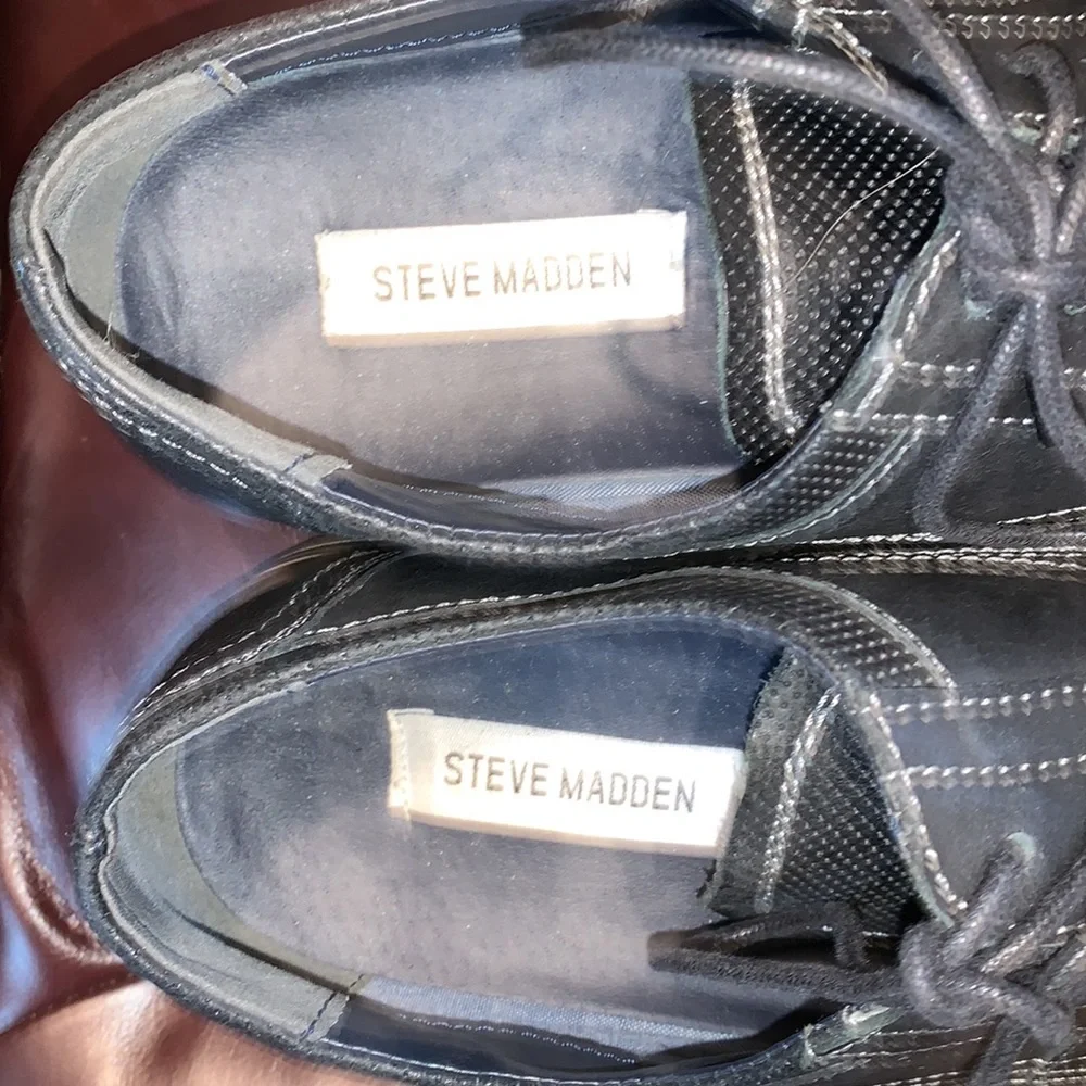 Men’s Steve Madden Chayse Leather Oxford Shoes - Picture 11 of 14